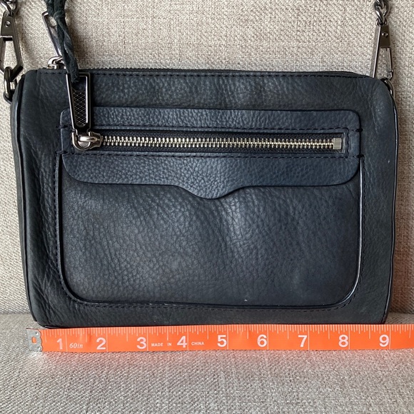 Rebecca Minkoff Black Leather Chain-Link Crossbody Bag - Picture 10 of 12